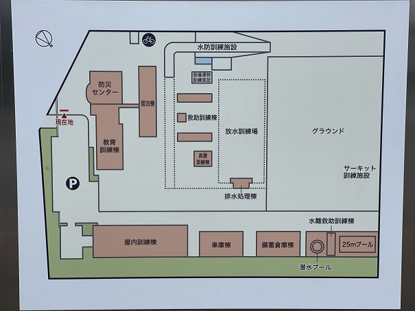 香川県防災センター敷地内全体案内図