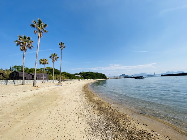 沙弥島海水浴場砂浜とビーチ