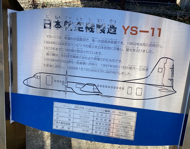 さぬきこどもの国　YS-11型航空機説明