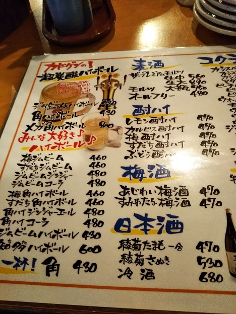 カドゲンメニュー