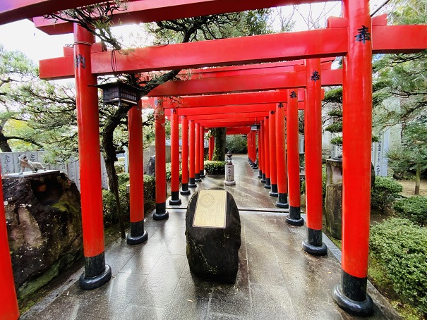 連続する赤い鳥居田村神社