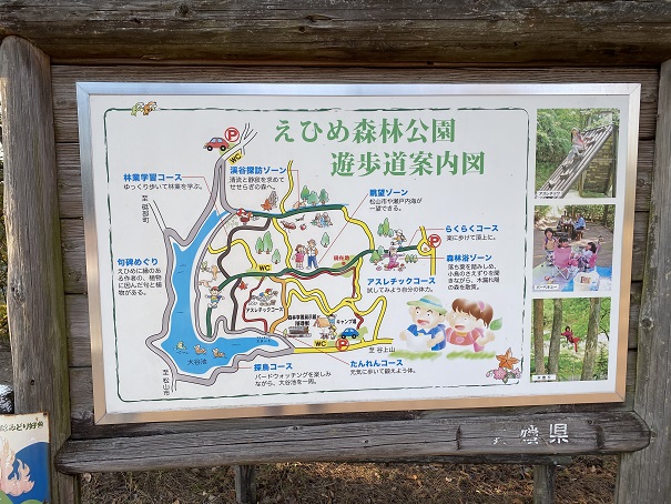 えひめ森林公園遊歩道案内図