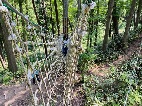 冒険の森ひるぜん　アドベンチャーコース5　ロープの網
