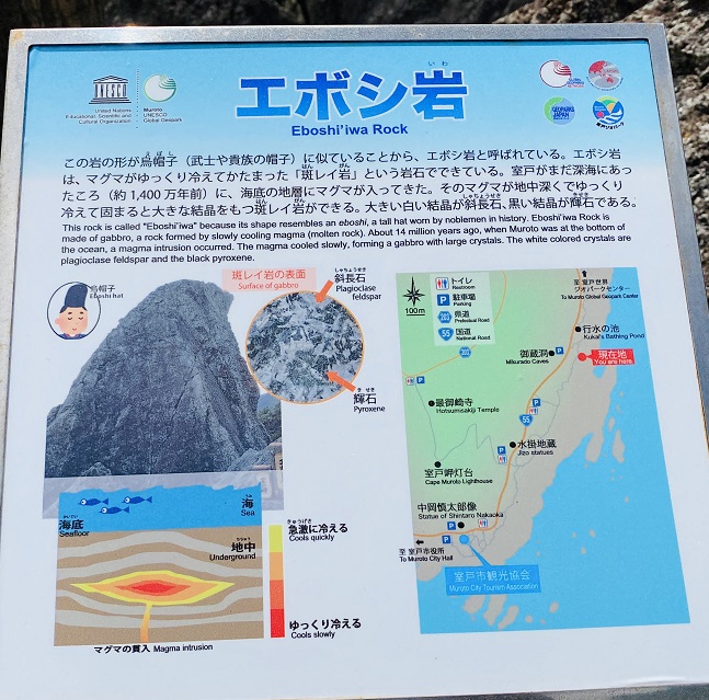 室戸岬　エボシ岩説明