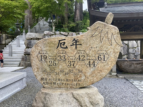 雲辺寺　厄年石碑