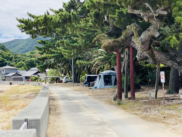 田井浜海水浴場　キャンプ
