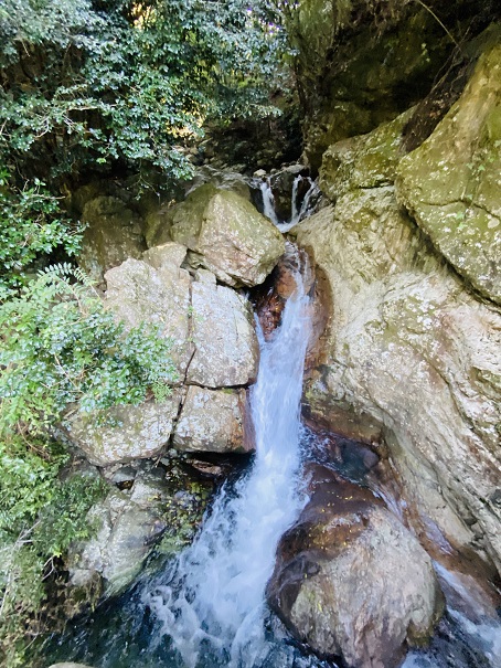 薬師谷渓谷　展望所から見た滝