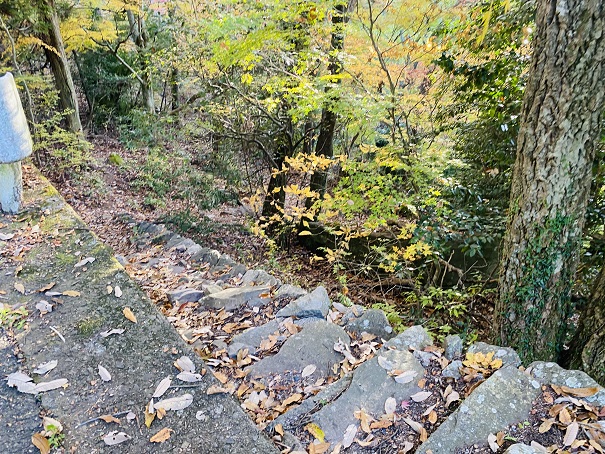 銚子の滝への降り口　階段