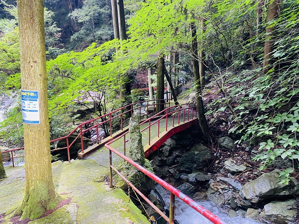 平家谷公園　赤い橋