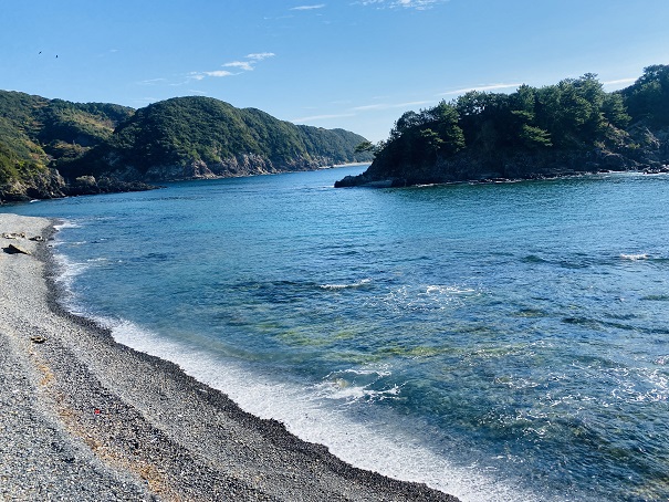 樫西海水浴場　波打ち際