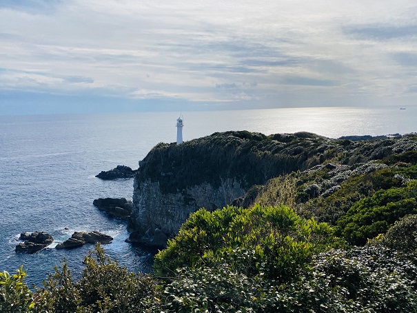 足摺岬　展望台から見た灯台