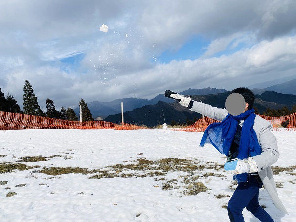 剣山スキー場　雪合戦