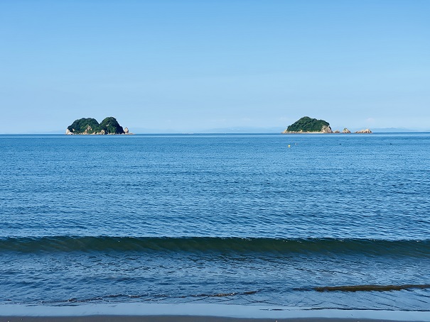淡島海水浴場　水平線