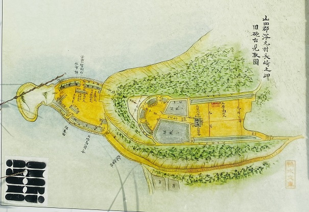 長崎の鼻　砲台跡図