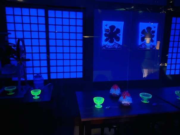 妖精の森ガラス美術館　カキ氷屋紫外線