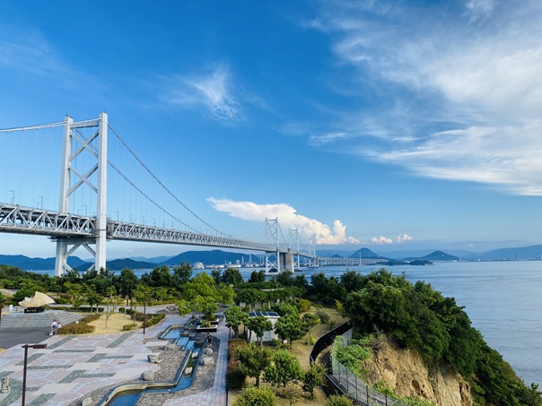 与島PA　瀬戸大橋方面景色