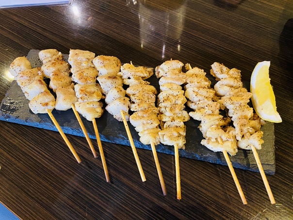 焼き鳥かわとぼんじり（2本）