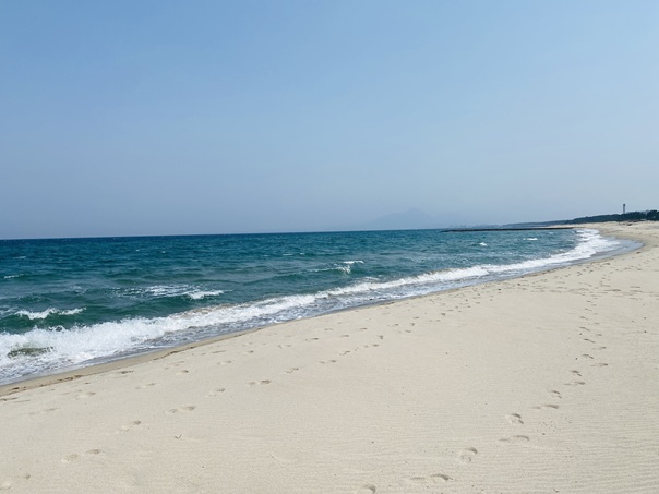 弓ヶ浜海岸　弧を描く海岸