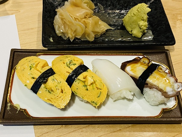 姿すし三四郎　寿司　卵イカ　