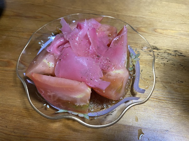 居酒屋・中華そば 二代目 味見亭　ガリトマト