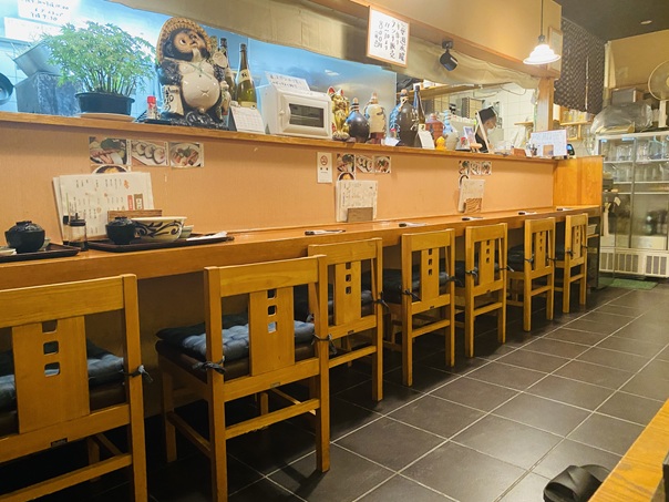 柚子家 店内カウンター席