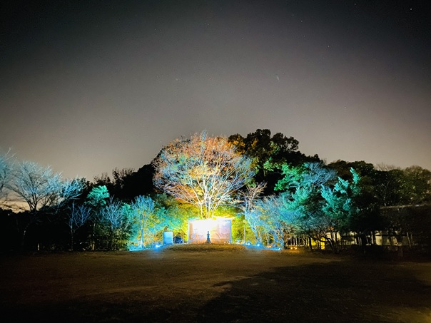 屋島ライトアップ＆プロジェクションマッピング　STONE WALL 840