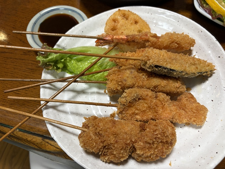 串カツ盛り合わせ　7本