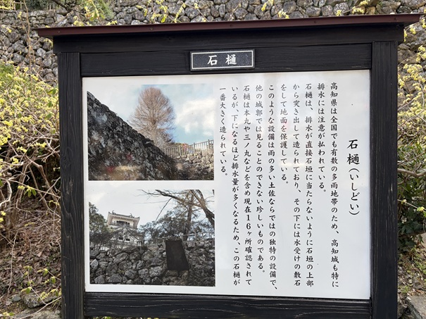 高知城　石樋説明