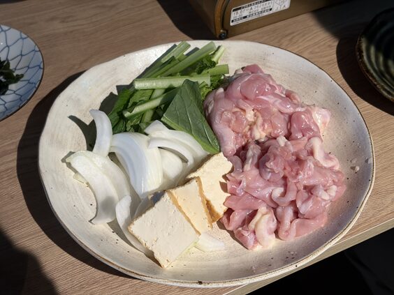 オリーブ地鶏すき焼き追加
