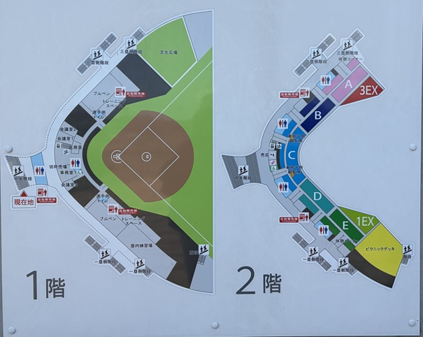 レグザムボールパーク丸亀　案内図