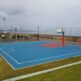 浜公園こども広場の本格スリーオンスリー3ON3のバスケットコート